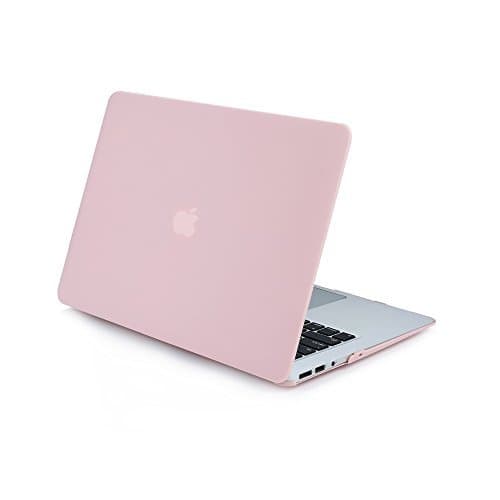 TJFEC Matte Soft Touch Rubber Coated Plastic Hard Case for Macbook Air 11 inch Model A1370 and A1465 - Rose Quartz