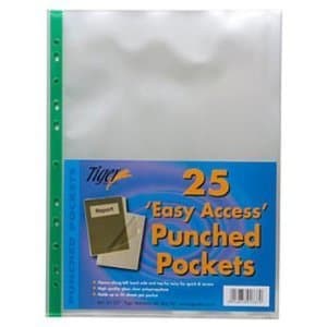 Shopping Sky25 A4 Easy Access Punched Pockets Strong Poly Plastic Clear File Document Wallet