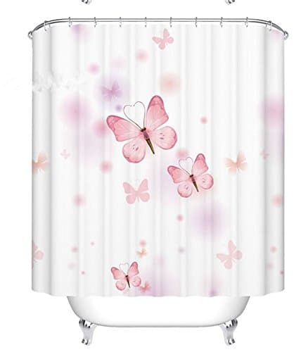 Shower Curtain 3D Digital Polyester Fabric Opaque Mildewproof Thickened Premium Deco No Odor , 180cm*200cm , 1