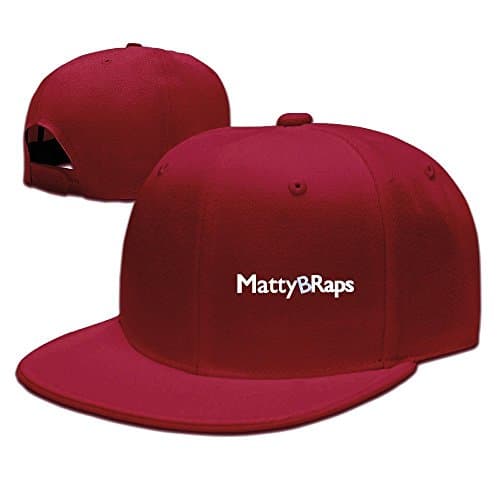 Facsea Runy Custom Matty B Raps Adjustable Baseball Hat &amp; Cap Red