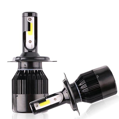 H4(9003) LED Headlight bulbs All-in-one Conversion Kits – COB Flip Chips 60W, 6400LM Super Bright 6500K Cool White