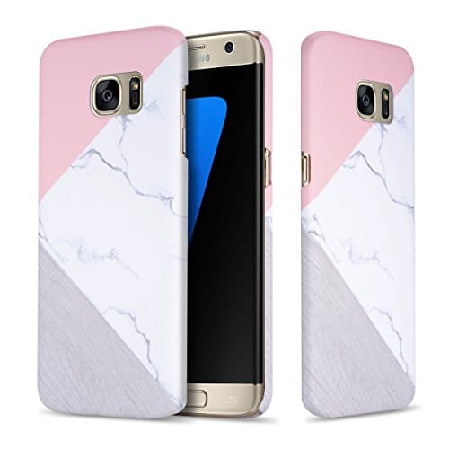 Leobray Samsung Galaxy S7 Maeble Case, [Marble Pattern] Slim-Fit Ultra-Thin Anti-Scratch Shock Proof Non-Slip Anti-Finger Print PC Hard Case for Samsung Galaxy S7 - Pink