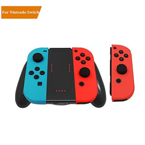 LILY Charging Grip for Nintendo Switch Joy-Con With Indicator Light, Charging Dock Comfort Handle Grip (Black)