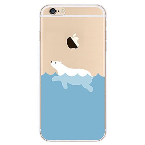 For iPhone 6 Case,iPhone 6S case, Ruirs Nice Colorful Printing Marine Animal transparent Ultrathin Soft TPU phone case for iPhone 6/6S (Polar Bear 4.7inch)