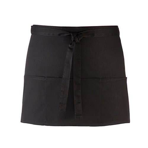 Open Pocket Waist Apron Black
