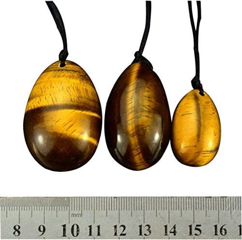 Jade Egg Massage Stone 3Pcs Natural Exercise Eggs Stone to Train Pelvic Muscles Exercise Quartz Rock Crystal Jade Egg Massage Stone