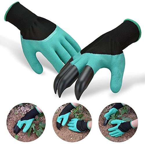 1 Pair ABS Plastic Claws Gardening Gloves by USTONE, for Digging &amp; Planting Nursery Plants