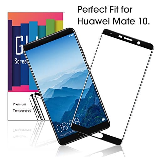 Huawei Mate 10 Screen Protector Flat Full Coverage,AKPATI 9H HD Clear Privacy Tempered Glass Screen Protector for Mate 10 Phone 2017[Case Friendly][Scratch Resistant][Anti Glare|Fingerprint] - Black
