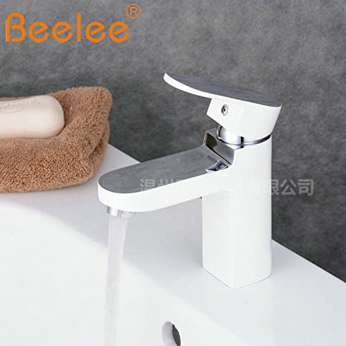 DZXYA All copper waterfall paint single hole ceramic chip spool cold water basin basin taps under