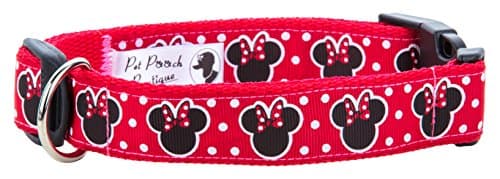 Pet Pooch Boutique Minnie Red Ruby Collar for Dog, Medium, Red
