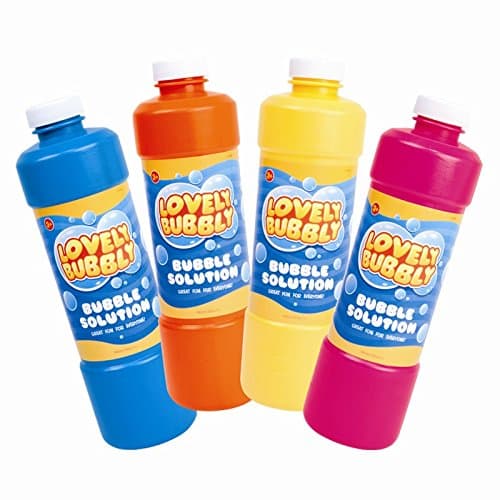***PACK OF 4*** 945ml Giant Bubbles Solution BULK BUY Bottle Top up for any Bubble machine or Toys - Child safe Ideal for Sensory Rooms CE CERTIFIED! 100% SAFE FOR CHILDREN (PACK OF 4 1 OF EACH COLOUR)
