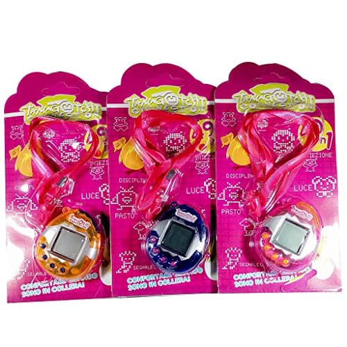 Deaum 1Pc LCD Virtual Digital Pet Handheld Electronic Game Machine Toy With Lanyard, Random Color