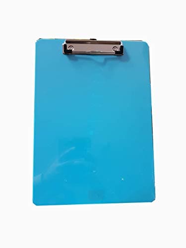 A4 Rigid Plastic Clipboard with Hanging Durable with Rounded Corners Color Choice (Blue)