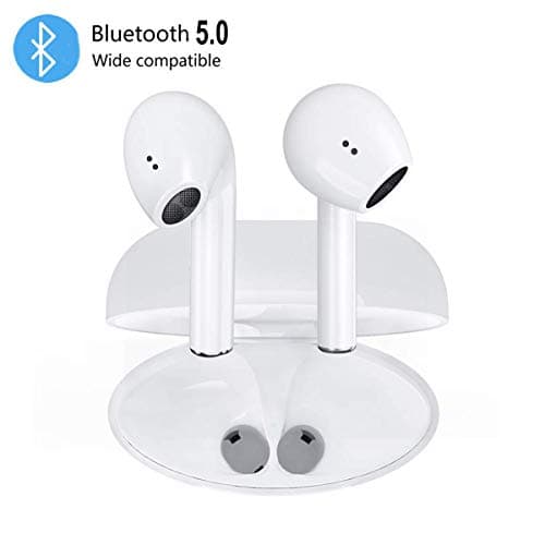 Topqulty Bluetooth Earbuds Wireless Earbuds Mini Bluetooth5.0 in-Ear 3D Noise Canceling Earphones Wireless Headphones with Charging Case