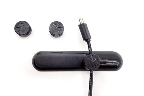 MALLMAX Adjustable Magnetic Cable Management - Multipurpose Cord Organizer for Electronic Cables (Black)