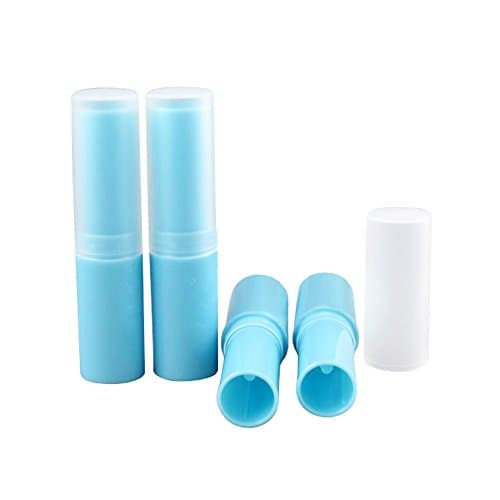 HugeDE 4ml Empty Plastic Lip Balm Tubes Lip Gloss Container Lipstick Container Holder with Cap 20 Pcs