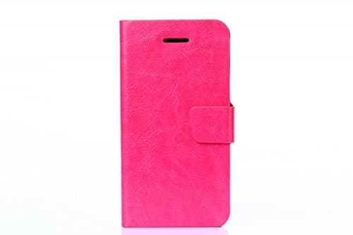 HWER 2 in 1 Bundle for HUAWEI Ascend P7 Leather Flip Protective Wallet Cover Shell with HD Screen Protector,Color:buckle ID-Rose