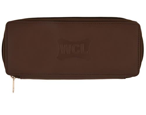 WCL Leather Zip Around 6 Hook Key Case Holder Wallet