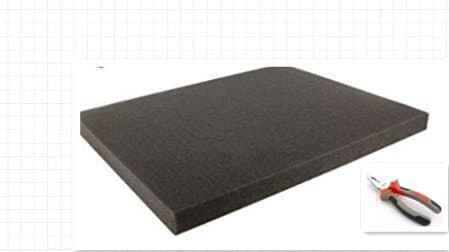 Idea2go Sheet Tool Box Liner 17.5" in. x 72" in. EZ Cut Non-Slip Foam Rubber Tool Box Drawer Liner Mat 1/2 Thickness