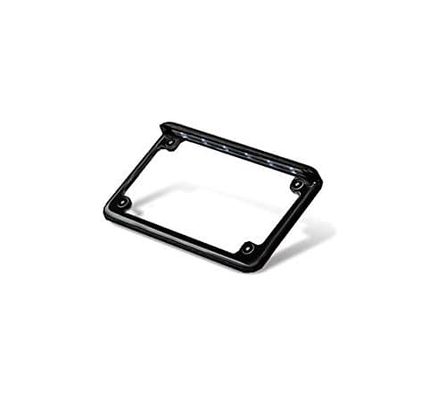 WD Electronics License Plate Frame Kit for LED Motorcycle - Black Powder Coat - Horizontal Mount