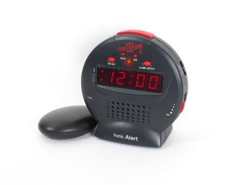 Sonic Alert Junior Sonic Bomb Extra Loud Alarm Clock with vibrating shaker pad- UK Version by Geemarc Telecom