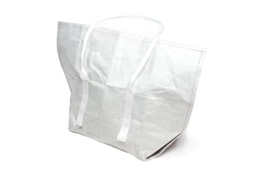 Mimot Reusable Tote, Gray with White Straps