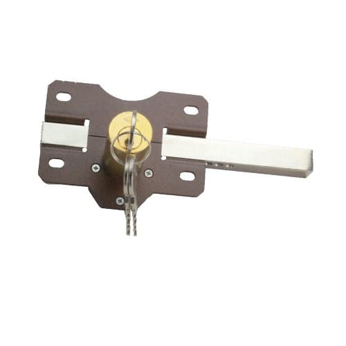 Eliza Tinsley Long Throw Gate Lock/ Double Locking for 2-inch Thick Gates - Brown