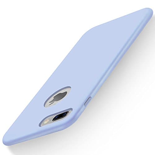 OCYCLONE iPhone 7+ Plus Liquid Silicone Case, [Magnetic] Gloss Gel Rubber Non Slip with Soft Microfiber Inner Cushion Shockproof Protective Cover for Apple iPhone 7+ Plus 5.5 inch - Sky Blue