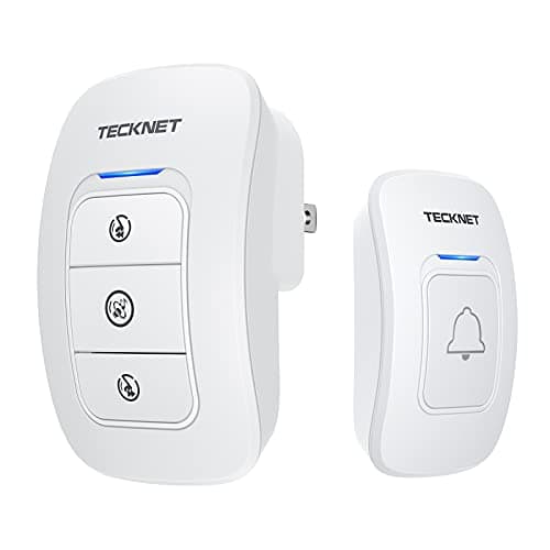 TECKNET Wireless Tec-k-Net Wall Plug-in Cordless Door Chime Doorbell at 500-feet Range with 52 Chimes