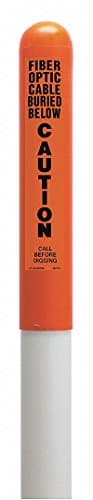 Round Utility Dome Marker, Orange/Black/White