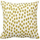 Gold And White Scattered Dots Pillow Case