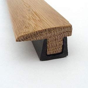 Solid Oak Lacquered Height Adjustable Perimeter Flooring Profile, Threshold Cover Strip, Door Bar, Suitable for 15-18mm Floors by Weatherbar