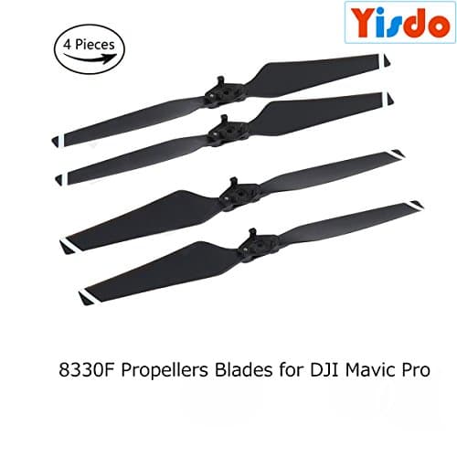 Mavic Pro Propeller Set, 4 Pieces Quick Release Folding 8330 Propellers for DJI Mavic Pro Drone (White Strip)