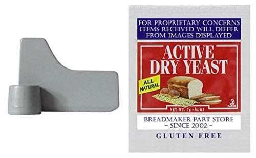 New Kneading Paddle Fits Breadman Model TR-440C Rapid Vertical 1.5-Lb Loaf Breadmaker Bread Maker Baker Machine TR440C Dough Arm Mixing Blade Knead Bar Hook [Kneader/Yeast Bundle]