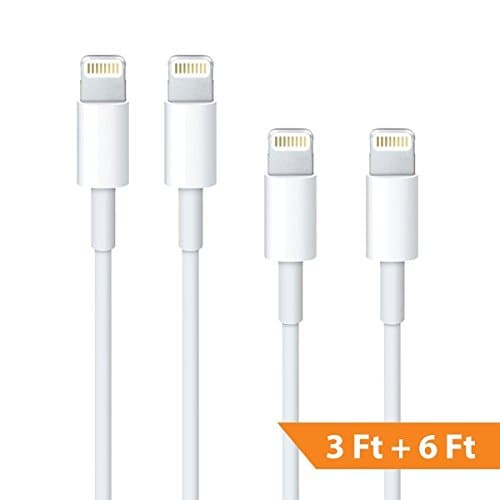 iPad Charger Cables [6ft] (2 Pack) and iPhone Charging Cords [3ft] (2 Count) - Quality Certified