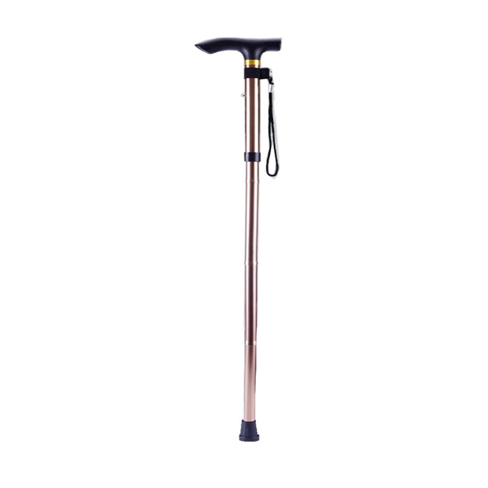 Folding Cane with T Handle, Foldable Walking Cane for Men & Women, Folding Walker Cane, Lightweight, Collapsible, Portable Hand Walking Travel Stick,Aluminum Adjustable Height Crutch Easy Fold up