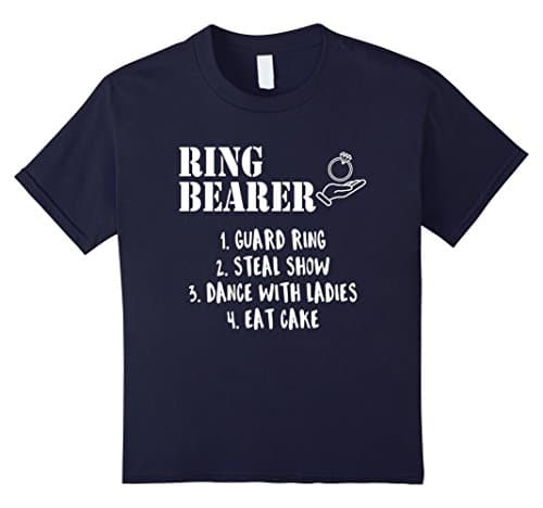 Kids Ring Bearer Ring Security Shirt 4 Navy