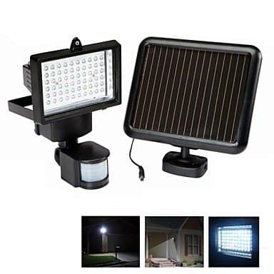 PDD 60-LED PIR Solar Ultra Bright Motion Sensor Security Light &amp; Flood Light