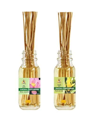 ThongDee Lotus and Champaca Floral Reed Diffuser Oils Aromatherapy Set 30ml.