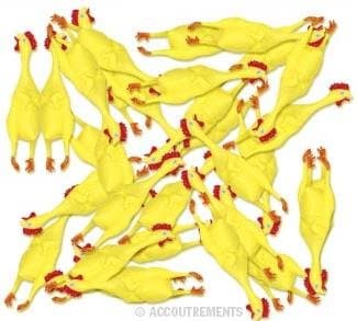 Itty Bitty Rubber Chickens (12) Chicken Chucker Ammo