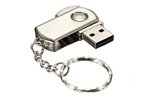 Gaina Metal Rotating USB 2.0 Flash Memory Drive Stick Key Chain