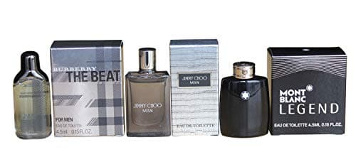 Miniature Eau de Toilette Bundle for Men – 3 x 4.5ml – Burberry The Beat/Jimmy Choo Man/Montblanc Legend