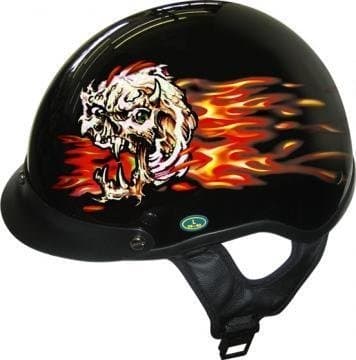 DOT Skull Head Motorcycle Helmet-XL