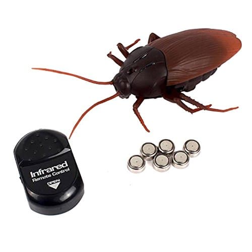 Remote Control Cockroach Electronic Realistic Moving Fake Cockroach Prank Stuffed Toy Scary Creepy Insect