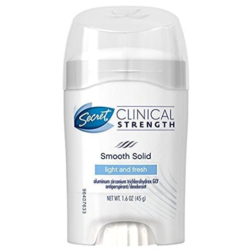 Secret Clinical Strength Smooth Solid Light and Fresh Scent, 1.6 oz per Stick (9 Pack)