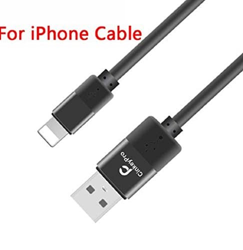 CinkeyPro Lightning Cables For IPhone IPad IPod (Black)
