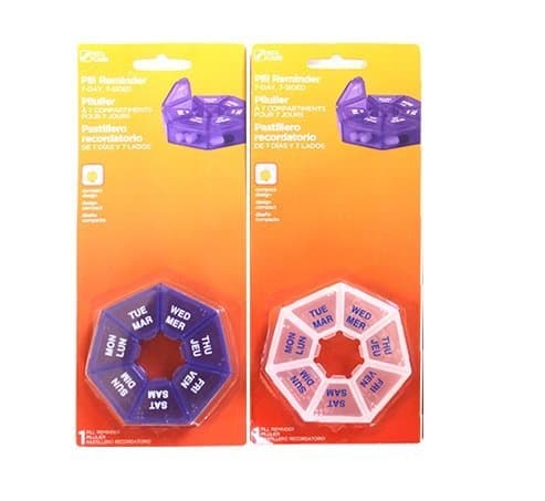 Spanish 7 Day 7 Side Pill Reminder Box 2 Pack