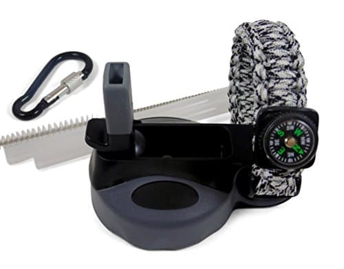 Hydro Flask Lid Cap with Paracord Handle Two Straws One Straw Brush for Wide Mouth Vacuum Insulated Stainless Steel Sports Water Bottles Fits Size 18oz 32oz 40oz 64oz (black)