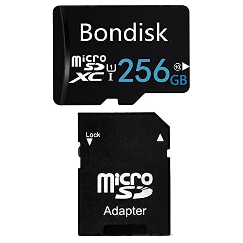 256GB Micro SD Bondisk SDXC TF Memory Card High Speed Class 10 With Micro SD Adapter (256GB, Black)