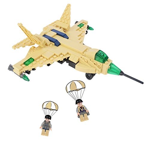 Stem blocks Military Plane Building Kits Creative Educational DIY Fun Christmas and New Year Birthday Gift for Kids 6-12 Year Old